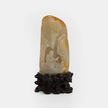 A Chinese jade boulder, Qianlong (1736-1795), carv