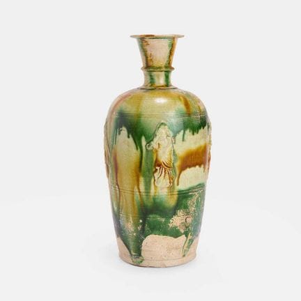 Eine chinesische Vase mit Sancai-Glasur, Tang-Dyna