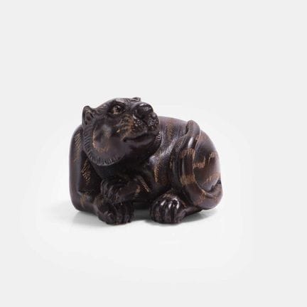 A Japanese wood netsuke, Meiji period (1868-1912),