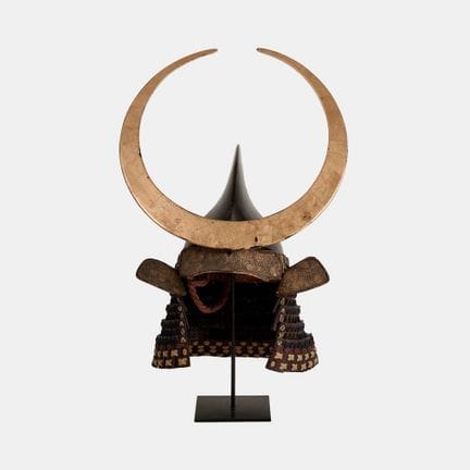 A Japanese gold-lacquered kawari-kabuto, Edo Perio