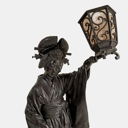 A large Japanese bronze okimono, Meiji period (186