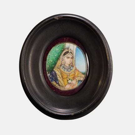 Miniature indienne sur ivoire, XIXe siècle, nord d