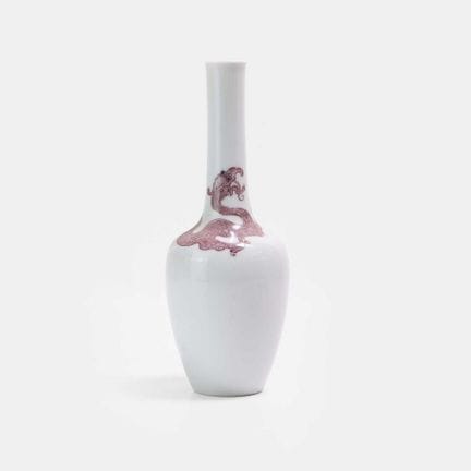Vase chinois décoré de rouge cuivré, fin de la dyn