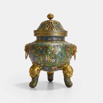 A Chinese cloisonné incense burner, Republic perio