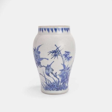 Eine chinesische blau-weiße Vase aus der Chongzhen