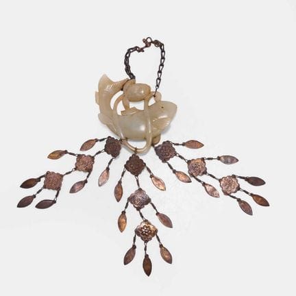 A Chinese jade pendant, Song dynasty (960-1279), p