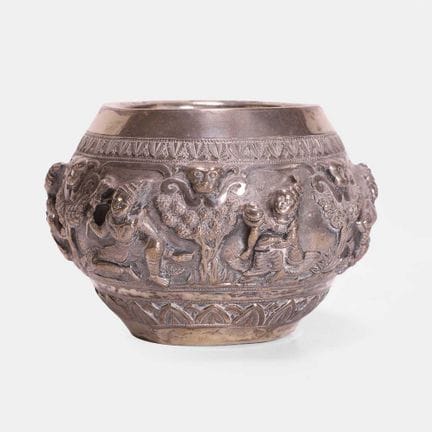 A Burmese (Myanmar) silver bowl, late 19th/early 2
