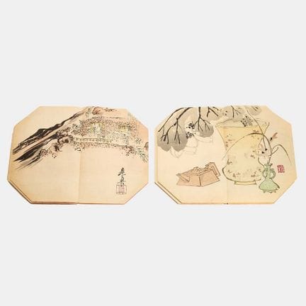 Two Japanese albums, Meiji period (1868-1912), by 