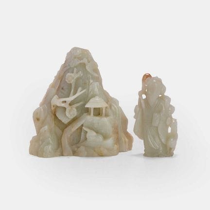 Two Chinese jade carvings, Qing dynasty (1644-1911