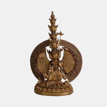 A Tibetan gilt-bronze figure of Sitatapatra, 20th 