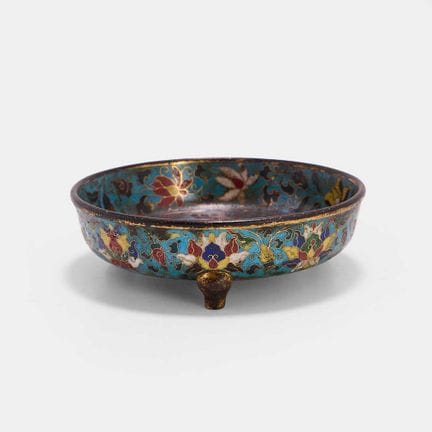 A Chinese cloisonné brush washer, Ming dynasty (13