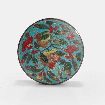 Boîte chinoise en cloisonné avec couvercle, probab