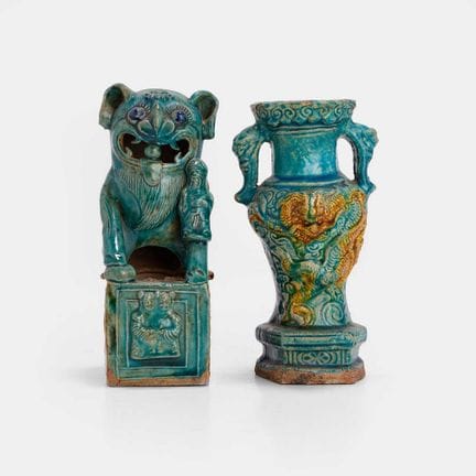 Vase chinois à glaçure fahua, dynastie Ming (1368-