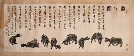 A Chinese gouache painting, 20th century, after Li