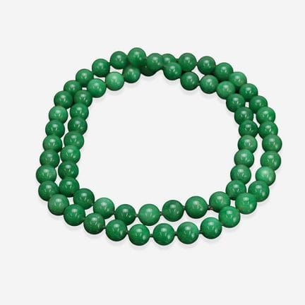 A Chinese hardstone beaded necklace, consisting of