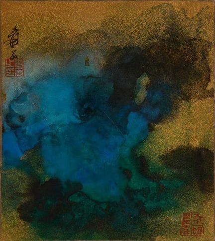 A Chinese gouache painting, 20th century, after Zh