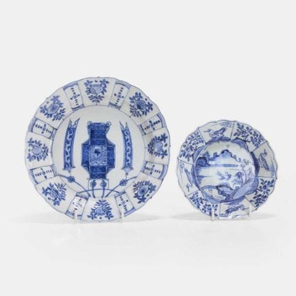 Two Chinese blue and white dishes, Kangxi (1662-17
