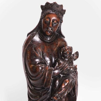 Statue chinoise en bois, XIXe siècle, représentant