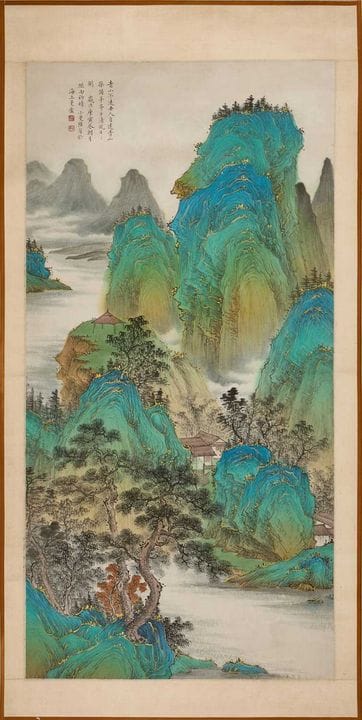 A Chinese hanging scroll, 20th century, after Lu X