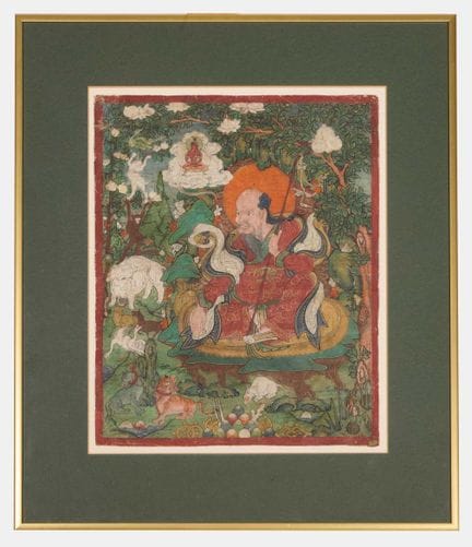 A Tibetan thangka, 19th-20th century, of Nagasena 