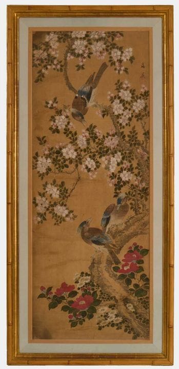 A Japanese gouache painting, 19th-20th century, of