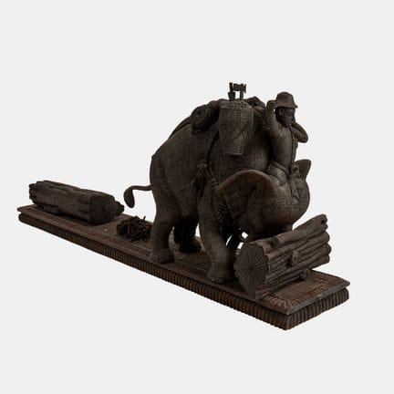 Thai School, 20th century, a large carved wood mod
