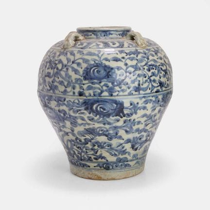 A Chinese blue and white vase, mid-Ming dynasty, t