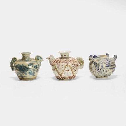 Three Vietnamese water droppers, 16th century, com
