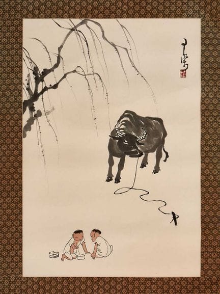 A Chinese gouache painting, 20th century, after Li