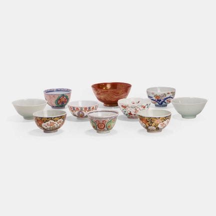 A collection of ten Japanese porcelain bowls, 19th