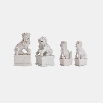Four Chinese blanc de Chine incense holders, Qing 