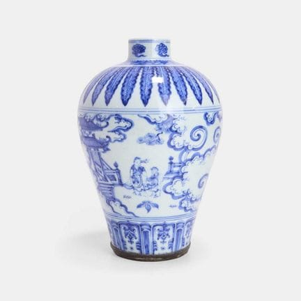 A Chinese blue and white meiping vase, 20th centur