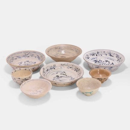 A collection of Southeast Asian shipwreck bowls, 1