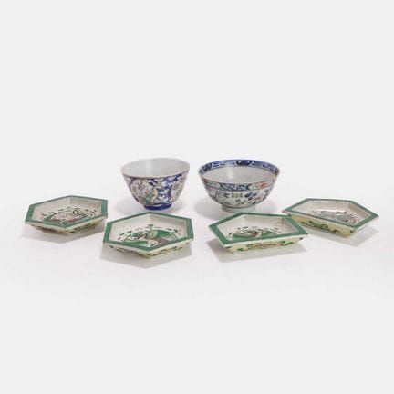 A group of Chinese porcelain, late Qing dynasty, c