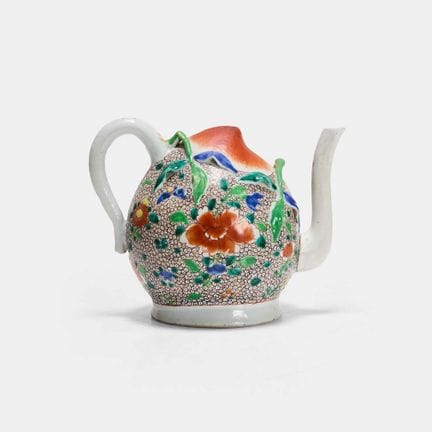A Chinese wucai Cadogan teapot, 18th century, in t