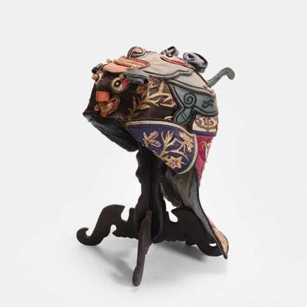 A Chinese 'tiger' hat , 19th-20th century, a child
