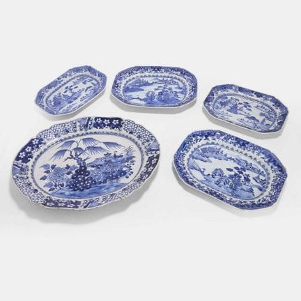 A collection of Chinese export blue and white, 18t