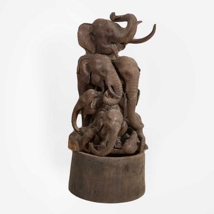 Thai School, 20th century, a large carved wood mod