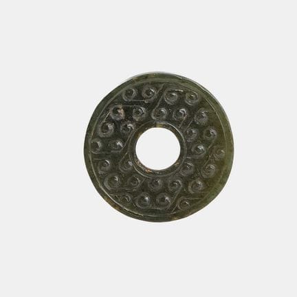Disque « bi » en jade chinois, période des Royaume