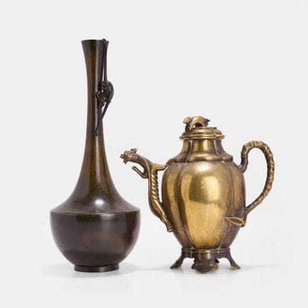 Two Japanese metalworks, Meiji period (1868-1912),