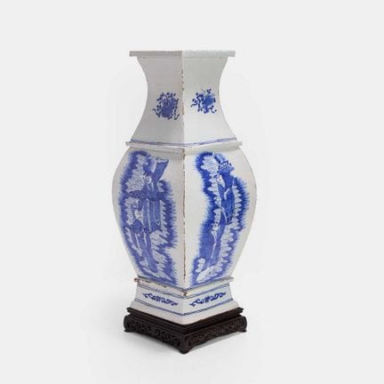 A Chinese blue and white vase, late 19th century, 