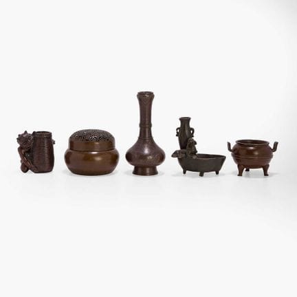 A collection of Chinese and Japanese bronzes, 19th