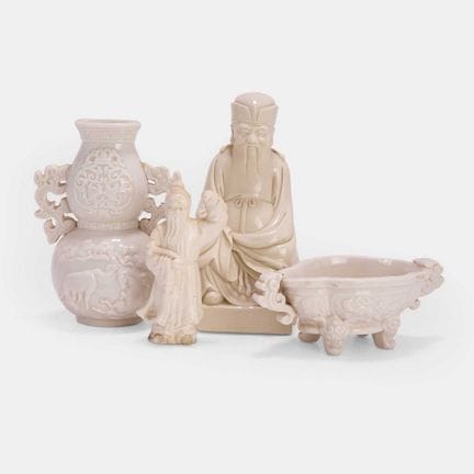 A collection of Chinese blanc de Chine porcelain, 
