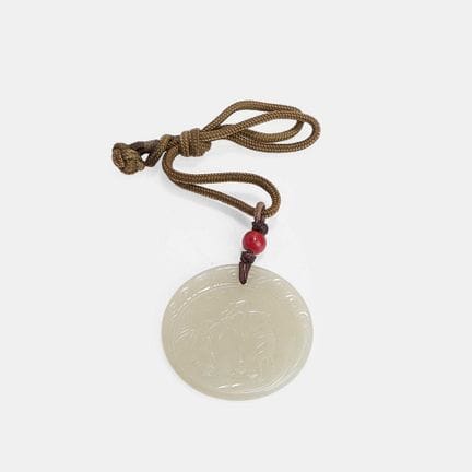Pendentif chinois en jade, dynastie Qing (1644-191