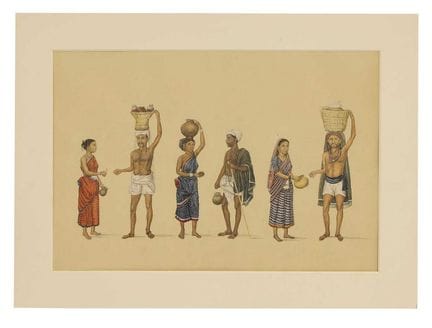 A large Indian Company School-style painting of co
