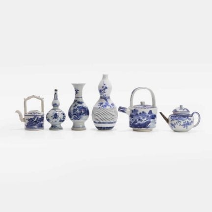 A group of Japanese blue and white porcelain, 19th