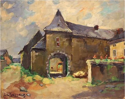 Louis LHONNEUX.
Farm in Ellemelle. Oil on panel, 4