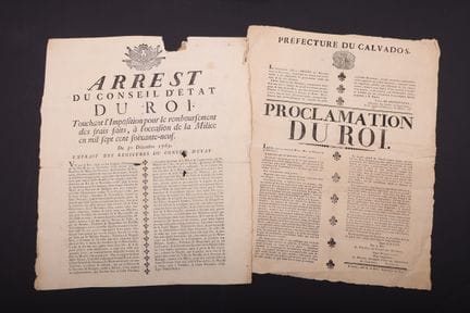 [PROCLAMACIONES]. [FRANCIA]. [LUIS XV].
Decreto de