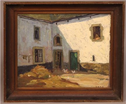 Nicolas PITOT.
Farm in Xhignesse. Oil on panel, 36