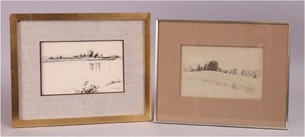 Jean DONNAY.
Sartay. Set di 2 opere. Matita con ri